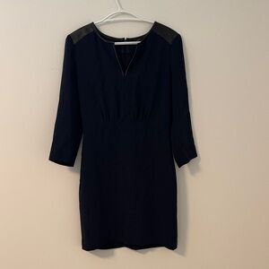 Club Monaco Navy Long Sleeve Dress
